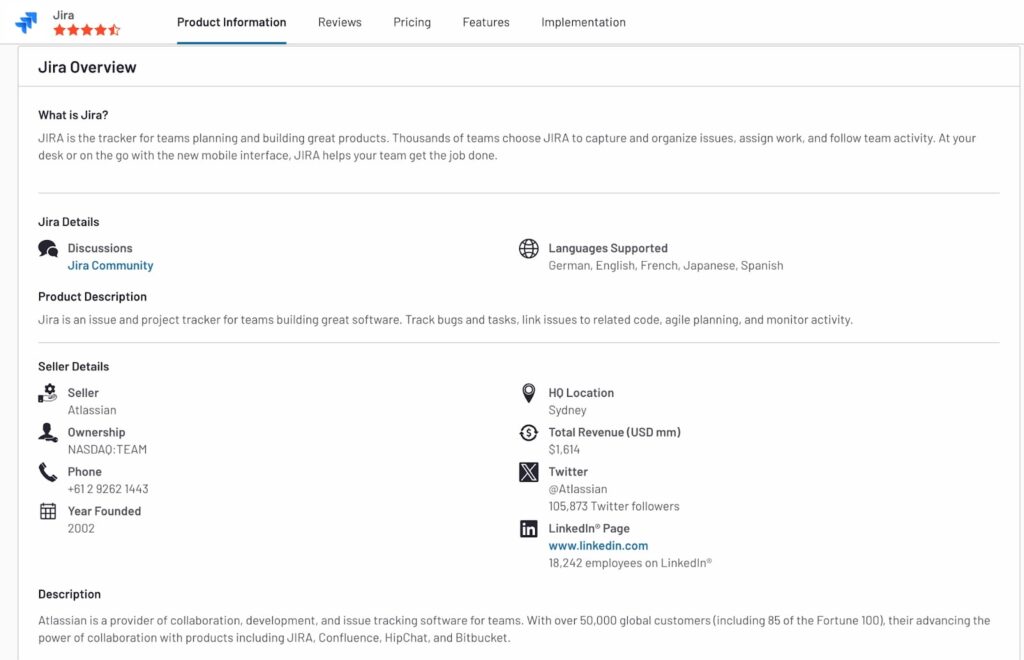 About Jira in G2