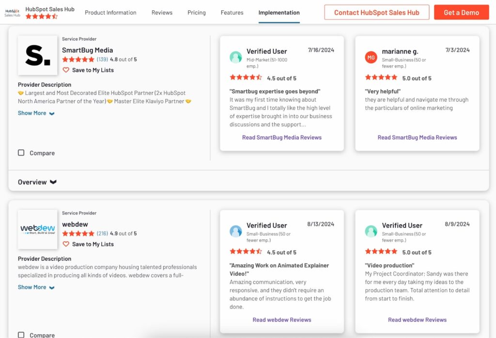 Hubspot implementation overview in G2
